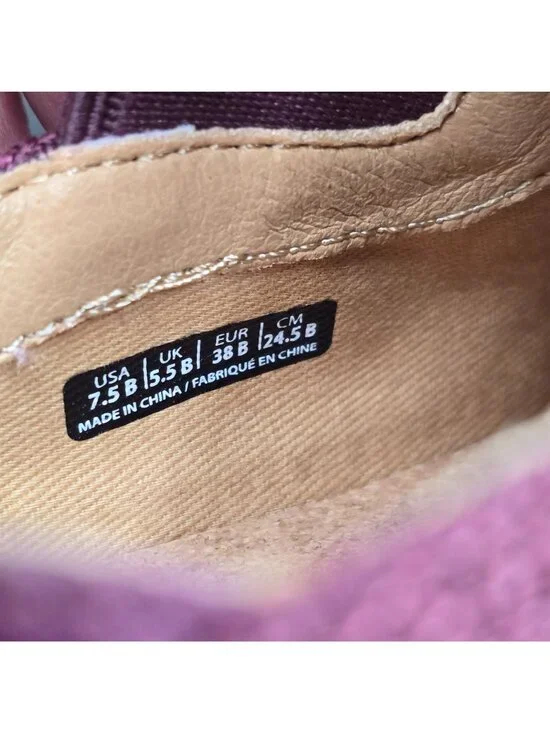 Revitalign Ojai Tweed Back-Strap Clog Wine Berry Canvas Comfort Shoes Size 7.5 - Picture 10 of 10